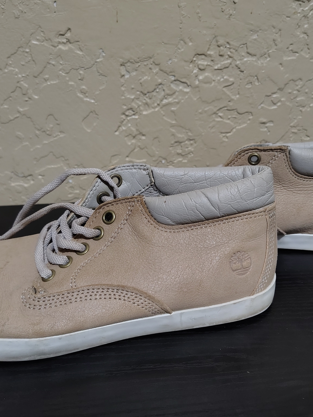 Timberland Women's Taupe Leather Ankle Booties